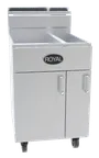 image of Royal Range of California RFT-2550 Full Pot Floor Model Gas Fryer w/ 25/50-lb Capacity, 5 Burners