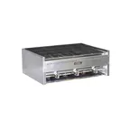 image of Royal Range of California RSCB-18 18" Countertop Gas Snack Lava Rock Charbroiler, 35.000 BTU