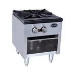 image of Royal Range of California RSP-18D-36 18" Gas Stock Pot Range w/ (2) Three Ring Burners, Front to Back Design, Manual Controls, 180.000 BTU