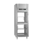 image of Victory RS-1D-S1-EW-PT-HG-HC 1-Section Wide Pass-Thru Refrigerator w/ 4 Half Glass Swing Doors, Stainless Steel, 26. cu. ft.