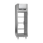 image of Victory RS-1D-S1-PT-G-HC 26.5'' 1-Section Pass-Thru Refrigerator w/ 2 Glass Full Swing Doors, Stainless Steel, 23 cu. ft.