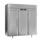 image of Victory RS-3D-S1-PT-HC 78" 3-Section Pass-Thru Refrigerator w/ 6 Solid Swing Full Doors, Stainless Steel, 74 cu. ft.