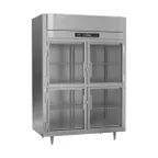 image of Victory RSA-2D-S1-EW-HG-HC 58" Two Section Wide Reach-In Refrigerator w/ 4 Glass Swing Half Doors, Aluminum Interior, 49 cu. ft.