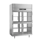 image of Victory RSA-2D-S1-PTHDGDHC 52" 2-Section Pass-Thru Refrigerator w/ 8 Glass Swing Half Doors, Aluminum Interior, 48 cu. ft.