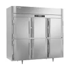 image of Victory RSA-3D-S1-EW-HD-HC 86" 3-Section Wide Reach-In Refrigerator w/ 6 Solid Swing Half Doors, Aluminum Interior, 74 cu. ft.