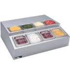 image of APW Wyott RTR-8 27" Countertop Refrigerated Topping Rail, 8 Pan Capacity