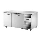 image of True TUC-60-32-HC~SPEC3 60" 2-Section Undercounter Refrigerator w/ Heavy-Duty 2 Solid Doors
