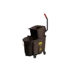image of Rubbermaid FG758088BRN Wavebrake® Mopping Combo, 35 Qt. Bucket Capacity