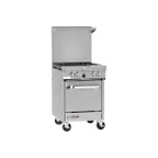 image of Southbend S24E 24" S-Series Gas Restaurant Range w/ (4) Open Burners, (1) Space Saver Oven, 147.000 BTU