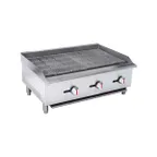 image of Sapphire Manufacturing SE-CCB36 36" Countertop Gas Radiant Charbroiler w/ (3) Burners, 90.000 BTU