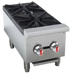 image of Sapphire Manufacturing SE-CHP2 12" Countertop Gas Hotplate, (2) Burners
