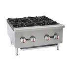 image of Sapphire Manufacturing SE-CHP4 24" Countertop Gas Hotplate with (4) Burners, 100.000 BTU