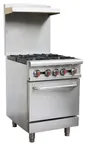 image of Sapphire Manufacturing SE-RA24 24" Gas Restaurant Range w/ (4) Open Burners, (1) Standard Oven, 151.000 BTU
