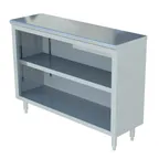 image of Sapphire Manufacturing SMDC-1560 60"x15" S.Steel Enclosed Base Open Front Dish Cabinet with Shelf