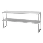 image of Sapphire Manufacturing SMDOS-1472 Overshelf, Table Mounted, Double, 72"W X 14"D