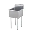 image of Sapphire Manufacturing SMSQ2424 One Compartment Sink, 27"W X 27-1/2"D