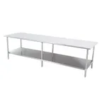 image of Sapphire Manufacturing SMT-1896S Stainless Steel Top " 85" - 96" Work Table