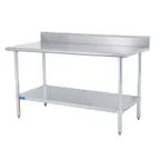 image of Sapphire Manufacturing SMTB-2424G 24" Open Base Work Table, Galvanized Base / 5" Backsplash