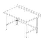 image of Sapphire Manufacturing SMTOB-3048S Stainless Steel Top " 40" - 48" Work Table