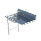 image of Sapphire Manufacturing SMUDT-48L Soiled Dishtable w/ Sink On Left, 10-1/2" Backsplash