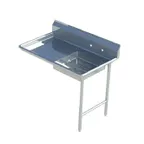 image of Sapphire Manufacturing SMUDT-48R Soiled Dishtable w/ Sink On Right, 10-1/2" Backsplash