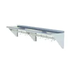 image of Sapphire Manufacturing SMWP-1584 Wall-Mounted Overshelf with Pot Rack - 84"W x 15"D