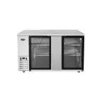 image of Atosa USA SBB69GGRAUS1 68" Two Section Back Bar Cooler with Glass Door, 18.6 cu. ft.