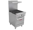 image of Southbend 4243E 24" Gas Restaurant Range w/ (4) Open Burners, (1) Space Saver Oven, 177.000 BTU