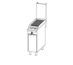 image of Southbend P12C-C 12" Gas Heavy Duty Range w/ 12" Full Charbroiler, (1) Cabinet Base, 32.000 BTU