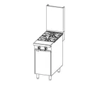 image of Southbend P16C-X Gas 16"-17" Heavy Duty Range w/ (2) Open Burners, (1) Cabinet Base, 90.000 BTU