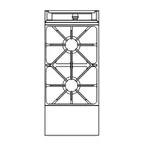 image of Southbend P16N-X Gas 16"-17" Heavy Duty Range w/ (2) Open Burners, Modular Base, Manual Controls, 90.000 BTU