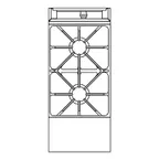 image of Southbend P18N-X 18" Gas Heavy Duty Range w/ (2) Open Burners, Modular Base, 90.000 BTU