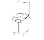 image of Southbend P24C-HH 24" Gas Heavy Duty Range w/ (1) Hot Top, (1) Cabinet Base, 64.000 BTU