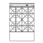 image of Southbend P24N-BB-SU 24" Gas Heavy Duty Range, (4) Open Burners w/ (2) Step-Up, Modular Base, 140.000 BTU