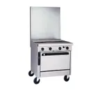 image of Southbend P32C-XH-RE 32" Gas Heavy Duty Range w/ (2) Open Burners Front, (1) Hot Top Rear, (1) Cabinet Base, 130.000 BTU