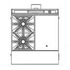 image of Southbend P32N-XH 32" Gas Heavy Duty Range w/ (2) Open Burners, (1) Hot Top, Modular Base, 130.000 BTU