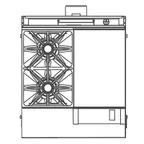 image of Southbend P32N-XT 32" Gas Heavy Duty Range w/ (2) Open Burners, 16" Griddle Right w/ Thermostatic Controls, Modular Base, 130.000 BTU 