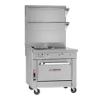 image of Southbend P36C-FF Platinum Heavy Duty Range, Gas, 36", (2) 18" French Hot Tops