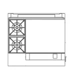 image of Southbend P36N-BTT 36" Gas Heavy Duty Range w/ (2) Open Burners, 24" Griddle Right w/ Thermostatic Controls, Modular Base, 134.000 BTU