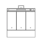 image of Southbend P36N-HHH 36" Gas Heavy Duty Range w/ (3) Hot Tops, Modular Base, 96.000 BTU