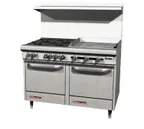image of Southbend S48AC-4T 48" Gas Restaurant Range, 48" Full Griddle w/ Thermostatic Controls, (1) Convection Oven, (1) Cabinet Base, 115.000 BTU