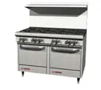 image of Southbend S48DC 48" Gas Restaurant Range w/ (8) Open Burners, (1) Standard Oven, (1) Cabinet Base, 259.000 BTU