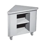 image of Delfield SC-TRIOS 40" Shelleysteel™ Triangle Serving Counter w/ Open Shelf Base