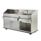 image of FWE SCB-5 60 lb. Ice Bin Removable Speed Rack-60" Portable Bar-Stainless Steel Exterior