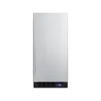 image of Summit SCFF1533BSS 23" Undercounter Freezer in Black, w/ Stainless Steel Door, 2.4 cu. ft.
