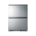 image of Summit SCFF532D 24" Built-in or Freestanding Undercounter Freezer, Stainless Steel, 3.54 cu. ft.