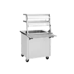 image of Delfield SCI-74 74" Shelleysteel™ Ice-Cooled Cold Food Serving Counter w/ Understorage, (5) Pan