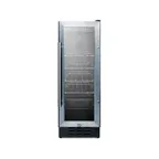 image of Summit SCR1225B Beverage Center with Locking Glass Door, Black Exterior, 2.2 cu. Ft.