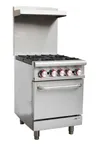 image of Magic Chef M24GR 24" Natural Gas Restaurant Range w/ (4) Open Burners, Standard Oven, 151.000 BTU