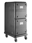 image of Cambro PCU2000CC615 Pro Cart Ultra Tall Charcoal Gray Pan Carrier - 2 Active Cold Compartments